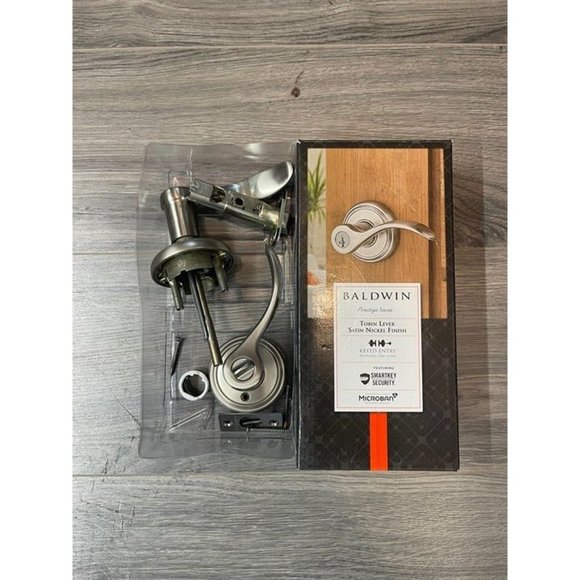 Baldwin Prestige Tobin Entry Lever featuring SmartKey in Satin Nickel - Picture 1 of 4